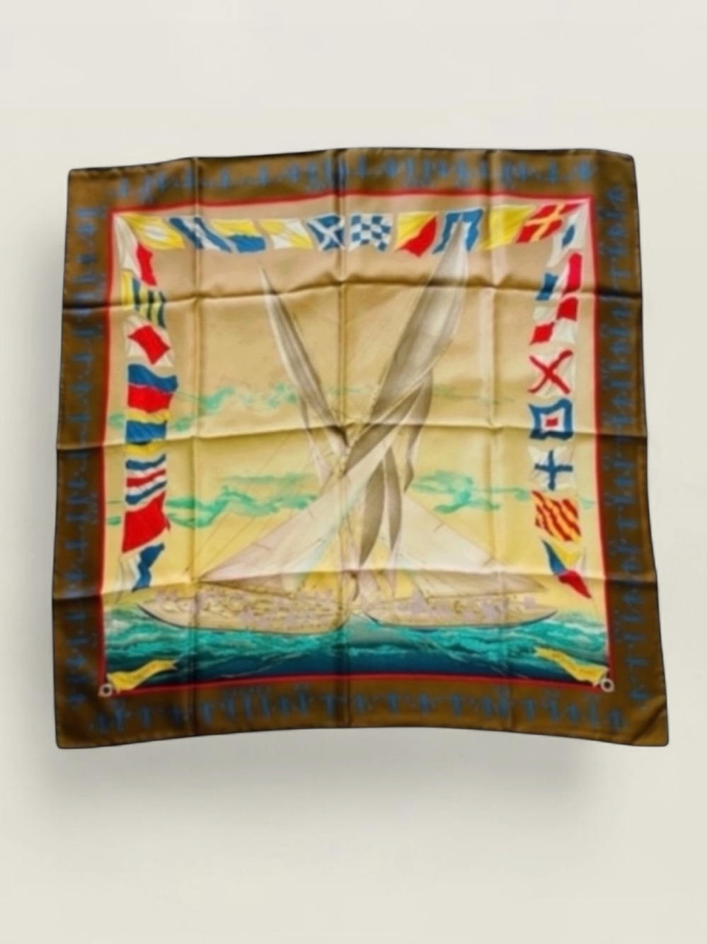 Hermes En Course Silk Twill Scarf
